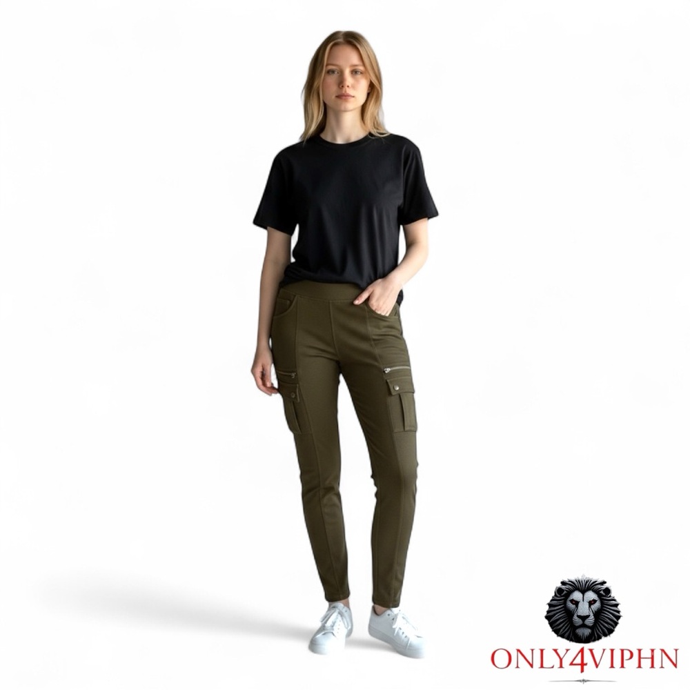 Express Cargo Leggings Women’s Sz S Olive color
Zippered cargo bags 
NWOT